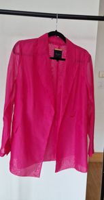 Ted Baker Fuchsia Pink Sheer Tailored Blazer Size 2 UK 10