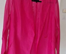 Ted Baker Fuchsia Pink Sheer Tailored Blazer Size 2 UK 10