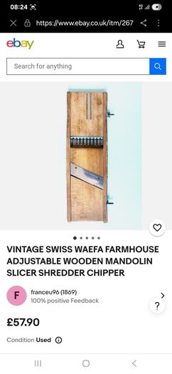 Vintage Wooden Waefa Vegetable Slicer