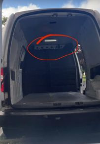 VW Caddy Bulkhead-Mounted Metal Rack with 12V Socket