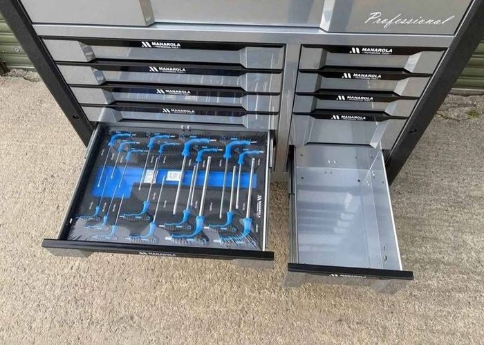 12 Drawer toolbox full of tools+free impact socket set