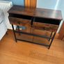 2 Drawer Hall Table Shoe Storage Image 2