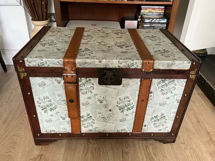 Large Decorative Wooden Trunk