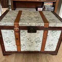 Large Decorative Wooden Trunk
