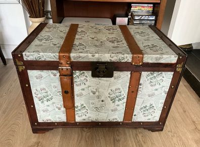 Large Decorative Wooden Trunk