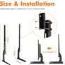 Universal TV Stand for 22"-80" LCD/LED TVs, Adjustable Height TV Riser, Supports Up to 50kg, Max VESA 800x400mm Image 2