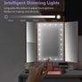 Makeup Mirror, Lighted Vanity Mirror with 1x/2x/3x Magnification, 21 LED Portable Trifold Mirror Touch Screen Dimming Dual Power, Illuminated Cosmetic Mirror for Countertop (MULTIPLE COLOURS) Image 6