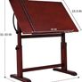 Wood Drafting Table,Artist Drawing table with Height Adjustable & Tilting Large Surface Tabletop,Studio Painting table,Art Craft desk for Writing,Reading,Working Desk,Walnut Colour (FREE POSTAGE) Image 4