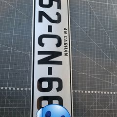 Sticker number plate made to order