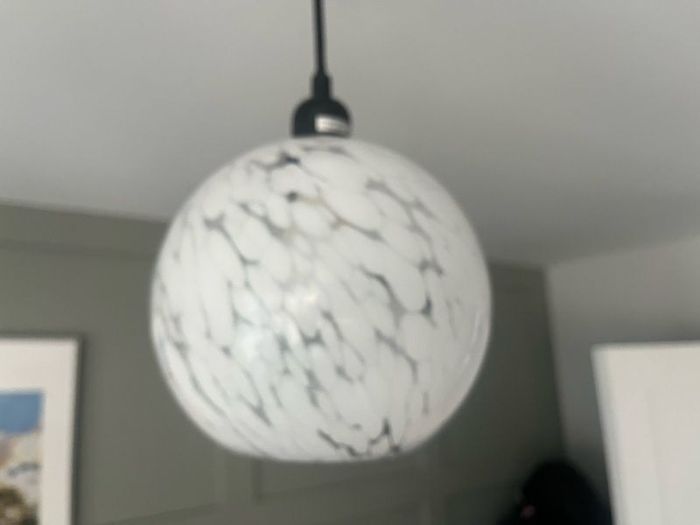 3 Pendant Shades - white glass