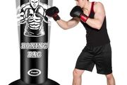 180cm Free Standing Boxing Bag Inflatable Heavy Punch Bag with Stand Kickboxing Bags for MMA Muay Thai Fitness Women Men Training Equipment
