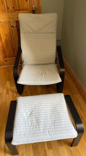 IKEA Poang armchair and footrest for sale.