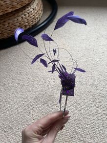 Purple Feather Head Piece