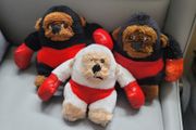 3 Boxing Gorilla Soft Toys Teddy Bears Teddies Plush Comforter