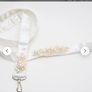 Dog Collar and Leash - Handmade - Pearl - Wedding - Brand New Image 2