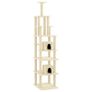 Cat Tree with Sisal Scratching Posts Cream 216 cm Image 3