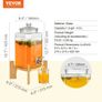 Dispensers for Parties, Glass Juice Dispenser with Stand, Stainless Steel Spigot, Iced Tea Lemonade Juice Water Dispenser, for Restaurants, Hotels, Parties Image 6