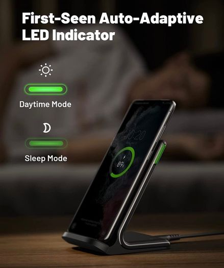Wireless Charger 2-Pack, 15W Fast Wireless Charging Stand with Sleep-friendly Adaptive Light Phone Charge For iPhone 14 13 12 11 Pro Max X Plus Samsung Galaxy S22 S21 S20 Google Pixel Xiaomi etc (FREE POSTAGE)