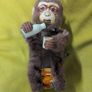 VINTAGE Wind Up Drinking Monkey Toy Image 3