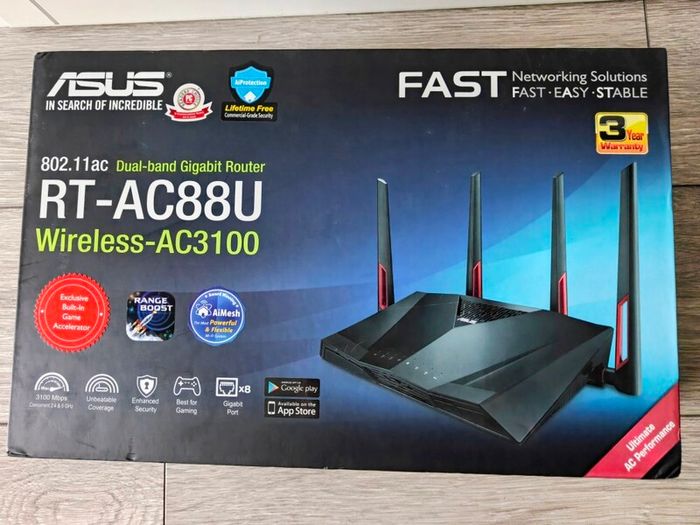 ASUS RT-AC88U Wireless-AC3100 Dual-Band Gigabit Router (Like New!)