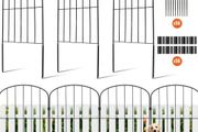 No Dig Fence 731.5 cm (H)x 396.2 cm(L) Animal Barrier Fence, Underground Decorative Garden Fencing with 5.1 cm Spike Spacing, Metal Dog Fence for the Yard and Outdoor Patio, 28 Pack