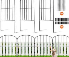 No Dig Fence 731.5 cm (H)x 396.2 cm(L) Animal Barrier Fence, Underground Decorative Garden Fencing with 5.1 cm Spike Spacing, Metal Dog Fence for the Yard and Outdoor Patio, 28 Pack