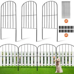 No Dig Fence 731.5 cm (H)x 396.2 cm(L) Animal Barrier Fence, Underground Decorative Garden Fencing with 5.1 cm Spike Spacing, Metal Dog Fence for the Yard and Outdoor Patio, 28 Pack