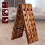 Wine Rack for 36 Bottles 87 x 55 x 39 cm Acacia Wood Freestanding Foldable Cellar Kitchen Living Room Wine Stand Wine Holder Bottle Rack Rustic Image 3