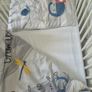 Cot bed with mattress and bedding Image 4