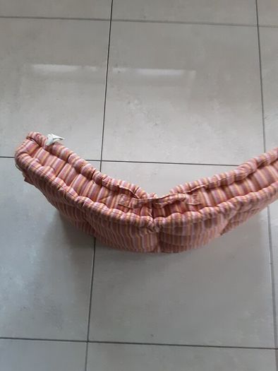 Large padded outdoor cushion with handle