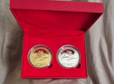 Chinese National people's army 70th anniversary, commerative coin set cased.