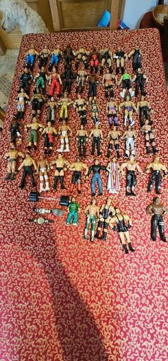 WWE 54 action figures, The 4 wrestlers in the last photo are sold