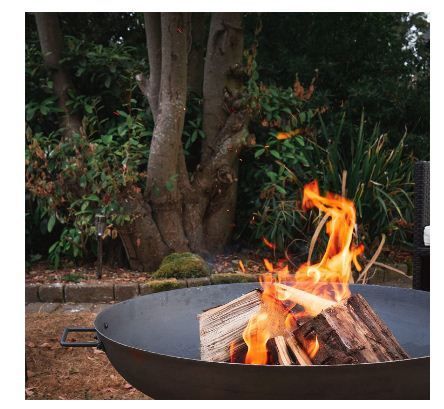 Raw Iron Garden Fire Pit Burner with Handles