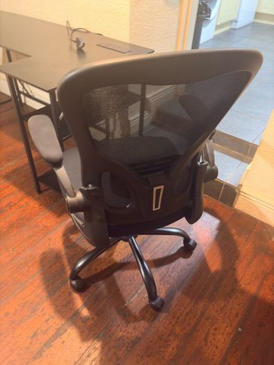 Desk and chair.