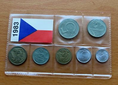 Czechoslovakia 1983 Coins set UNC Mint CSSR.