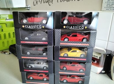 Models 1.43 scale shell ferrari cars all new in boxes