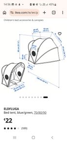 IKEA Kids Bed Tent Canopy