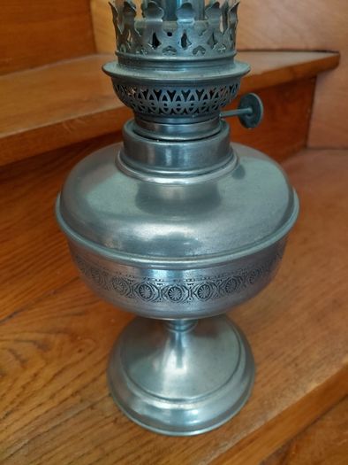 Antique French stainless steel lamp works