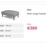 French Connection Stunning Sofa & Footstool Image 3