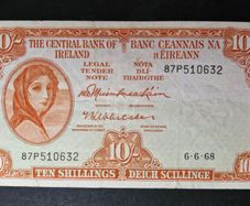 10 Shillings Lady Lavery 1968  Banknote