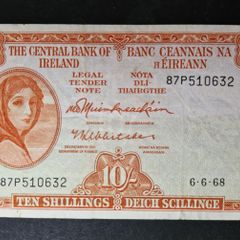 10 Shillings Lady Lavery 1968  Banknote