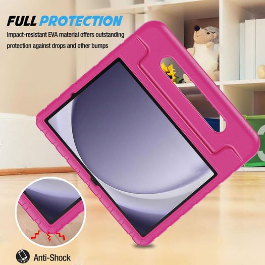 For Samsung Galaxy Tab A11 Plus Kids Case Shockproof Cover With Stand - Pink