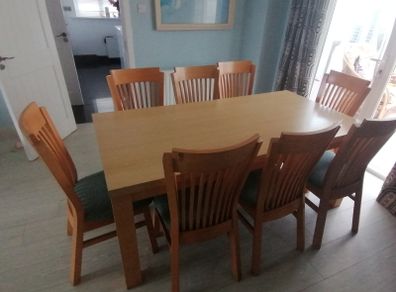 Dining Room Table and 8 Chairs