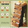 Chest of Drawers, 5 Drawer Tall Dresser, Fabric Dresser for Bedroom Closet Entryway Hallway Nursery Bedside Image 4
