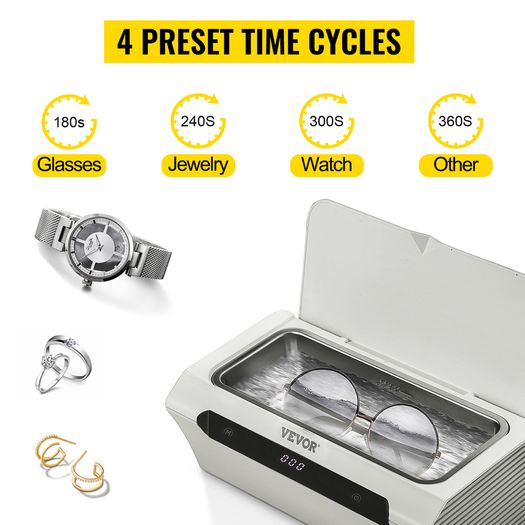 BRAND NEW 500ml Ultrasonic Cleaner Mini Portable Washing Machine Ultrasound Bath Sonic Cleaning Devices for Glasses Home Appliances