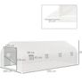 6 x 3 x 2m Walk in Polytunnel Greenhouse with Windows and Door for Garden, Backyard Image 2