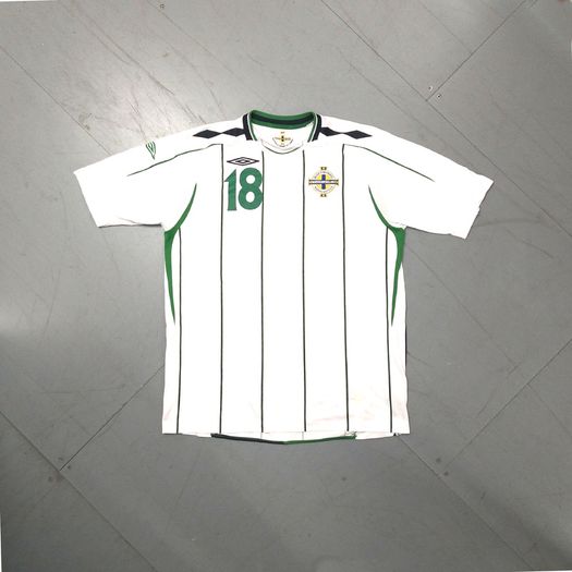 Player Issue (L) Northern Ireland 2008 Jersey Shirt Umbro Vintage Retro Away Soccer Football Irish Green Norn iron Large