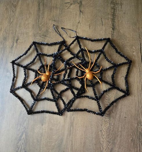 Set of 2 Halloween spider web