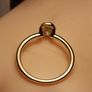 Gold Plated Sterling Silver Bezel set Moissanite Solitaire Ring Image 8