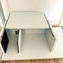 Computer Desk with Keyboard Tray & PC Tower Shelf Grey Image 7